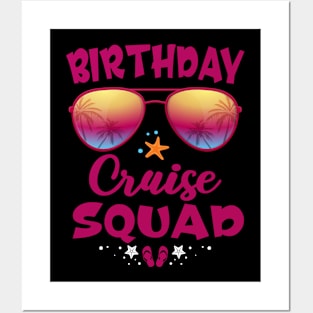 Birthday Cruise Squad Summer Glasses Gift Posters and Art